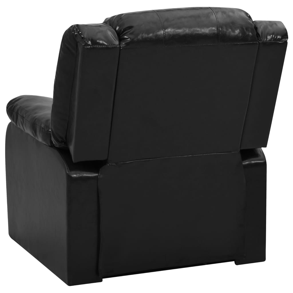 vidaXL Fauteuil verstelbaar kunstleer zwart