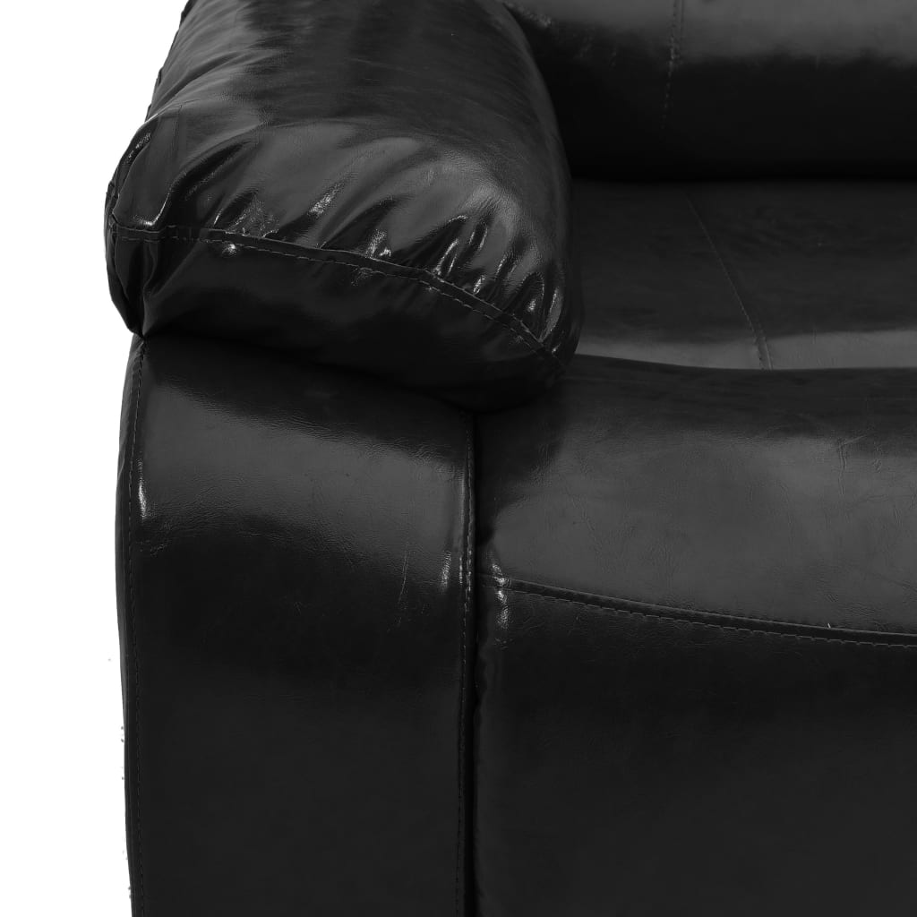 vidaXL Fauteuil verstelbaar kunstleer zwart