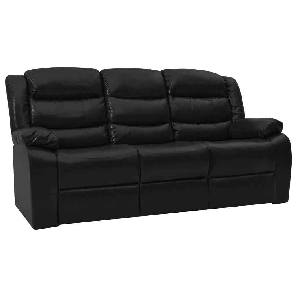 vidaXL Fauteuil verstelbaar kunstleer zwart