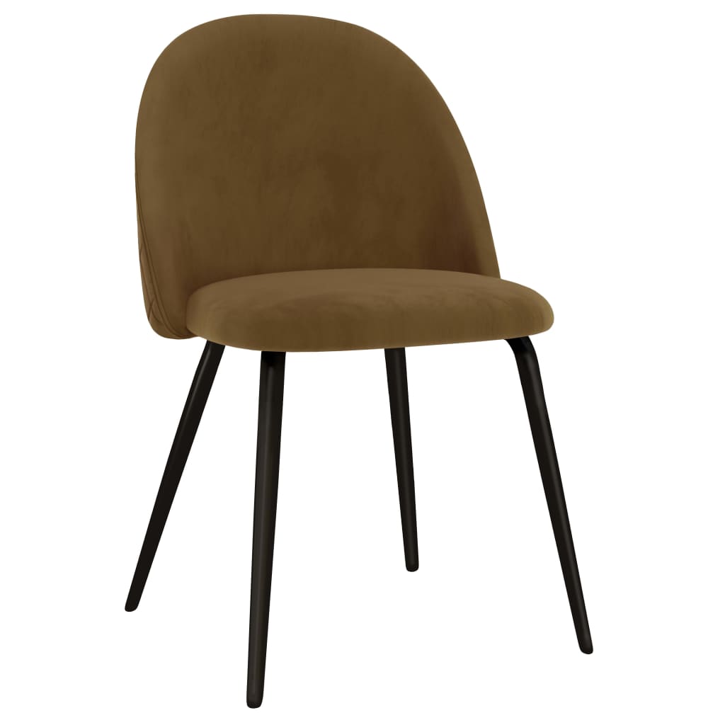 vidaXL Eetkamerstoelen 2 st stof bruin
