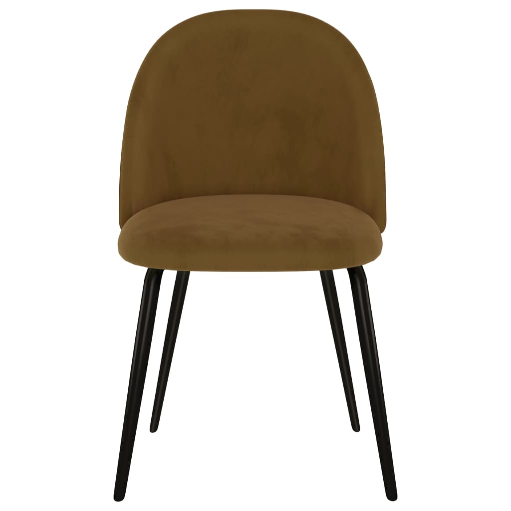 vidaXL Eetkamerstoelen 2 st stof bruin