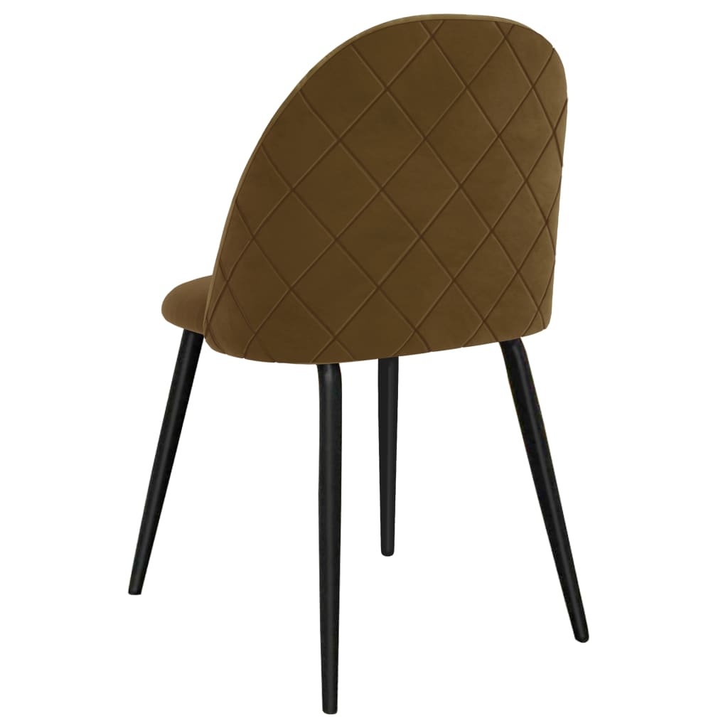 vidaXL Eetkamerstoelen 2 st stof bruin