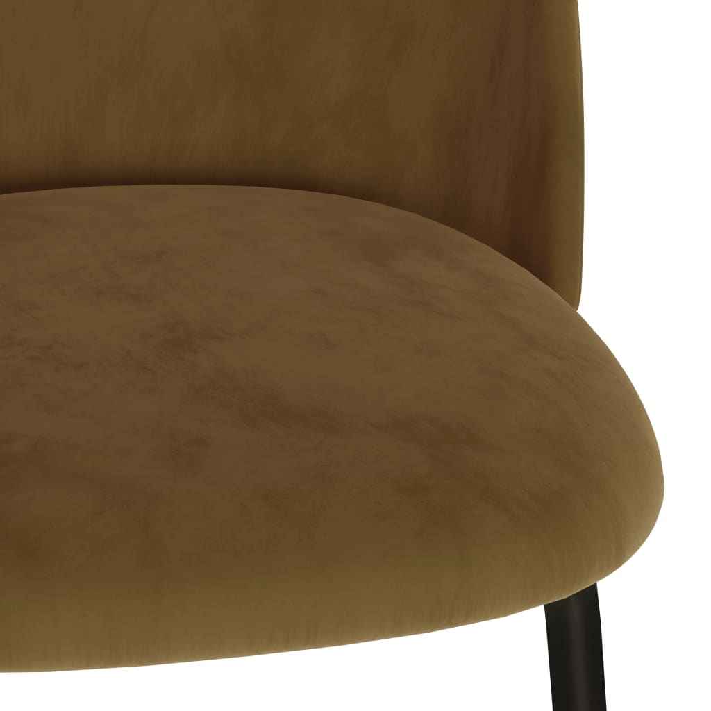 vidaXL Eetkamerstoelen 2 st stof bruin