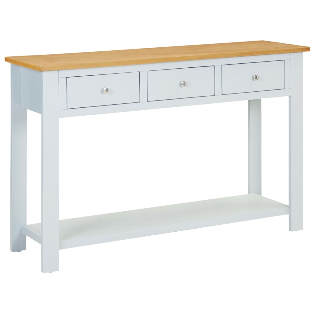 vidaXL Wandtafel 118x35x77 cm massief eikenhout