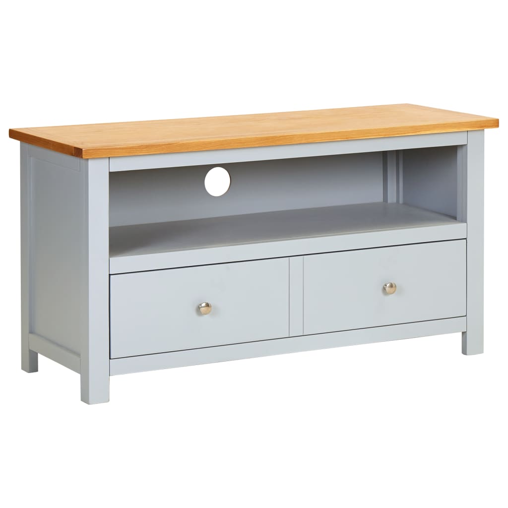 vidaXL Tv-meubel 90x35x48 cm massief eikenhout