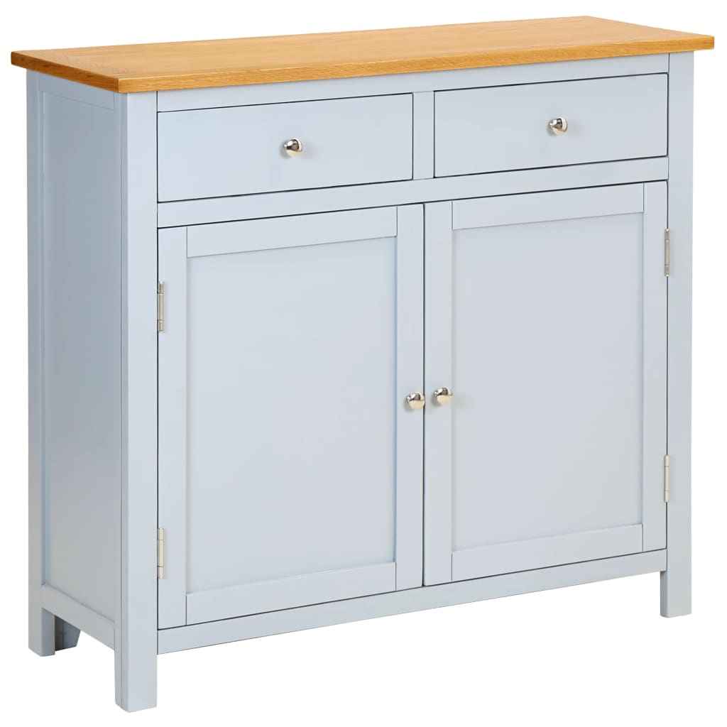 vidaXL Dressoir 110x33,5x70 cm massief eikenhout