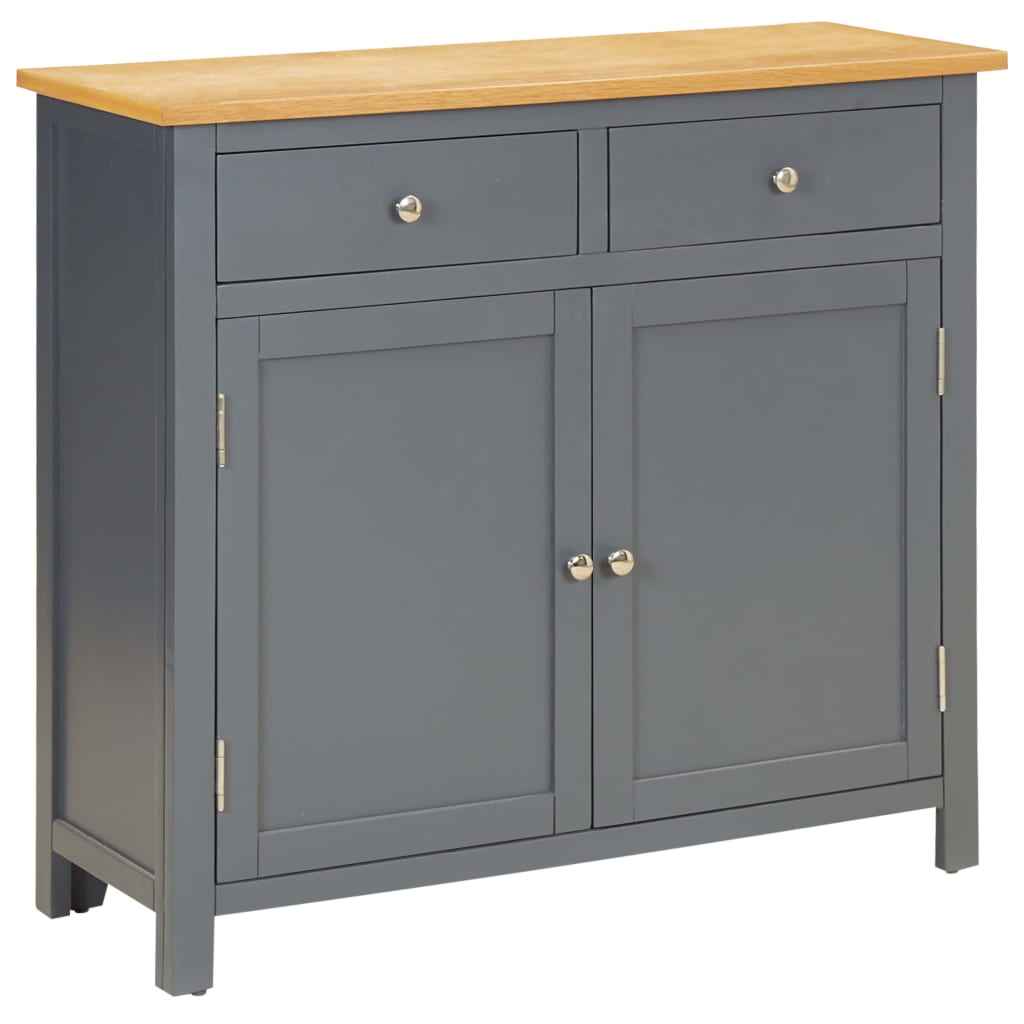 vidaXL Dressoir 110x33,5x70 cm massief eikenhout
