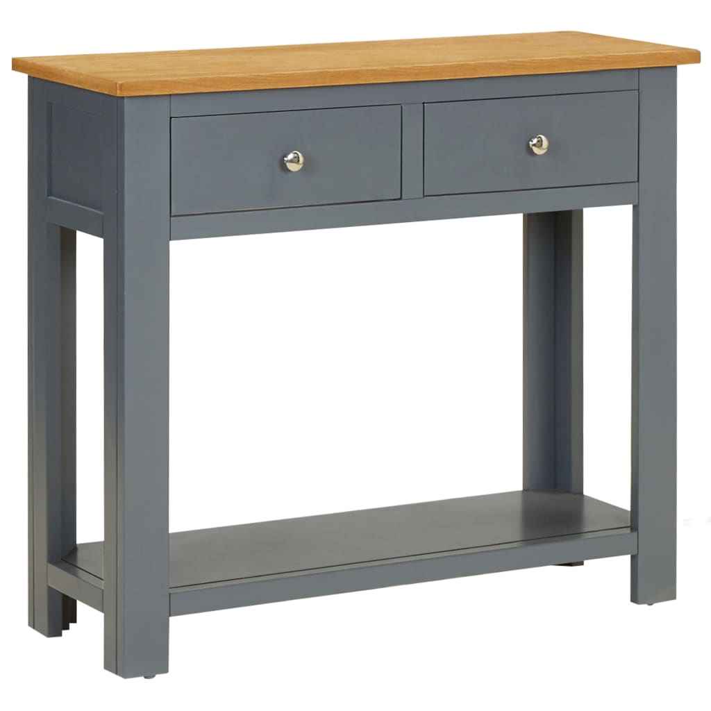 vidaXL Wandtafel 118x35x77 cm massief eikenhout