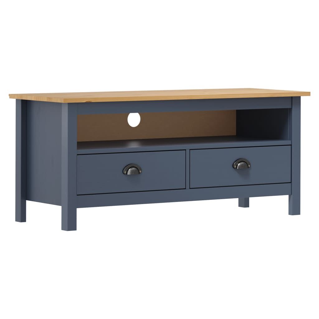 vidaXL Tv-meubel Hill 110x40x47 cm massief grenenhout wit