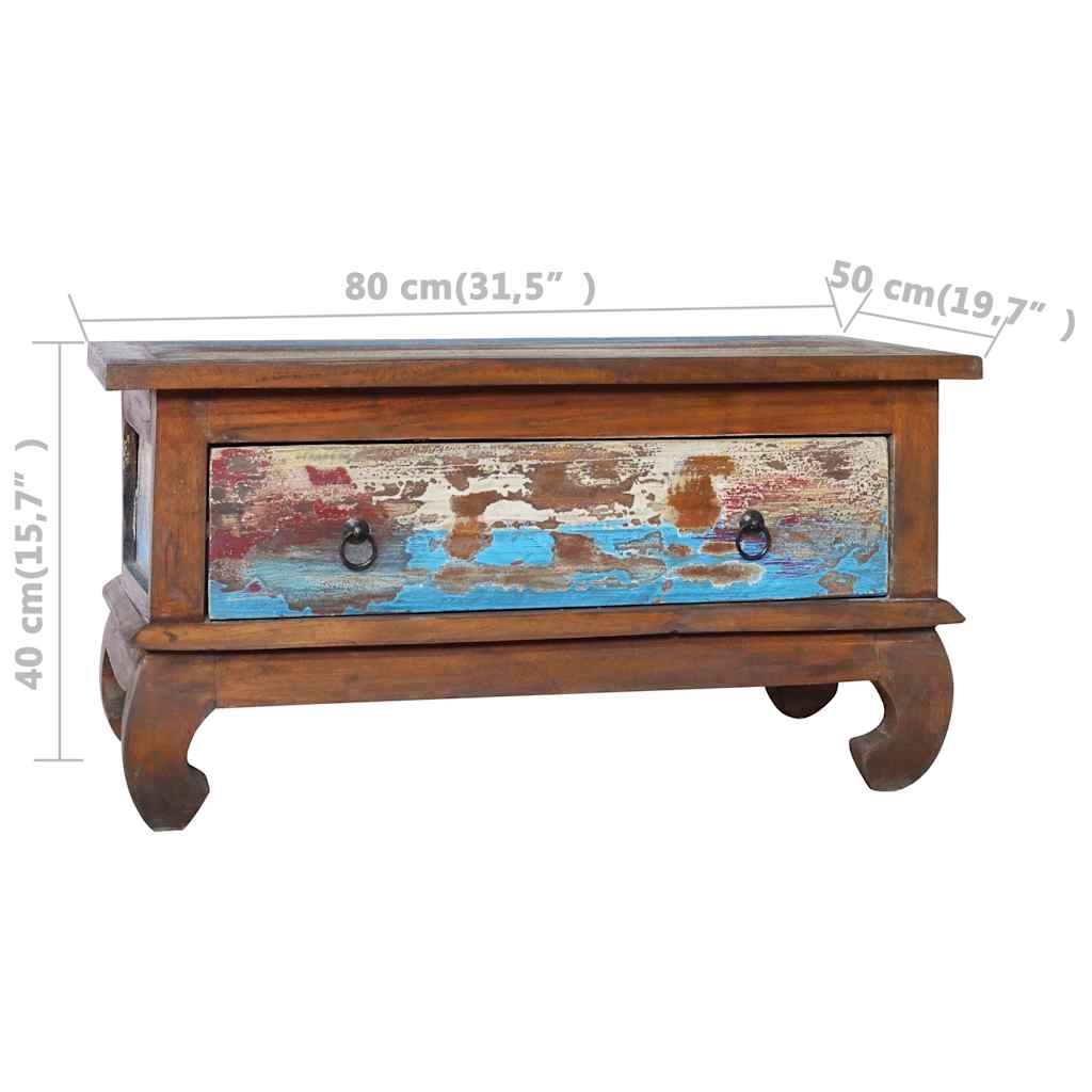 vidaXL Salontafel 80x50x40 cm gerecycled teakhout