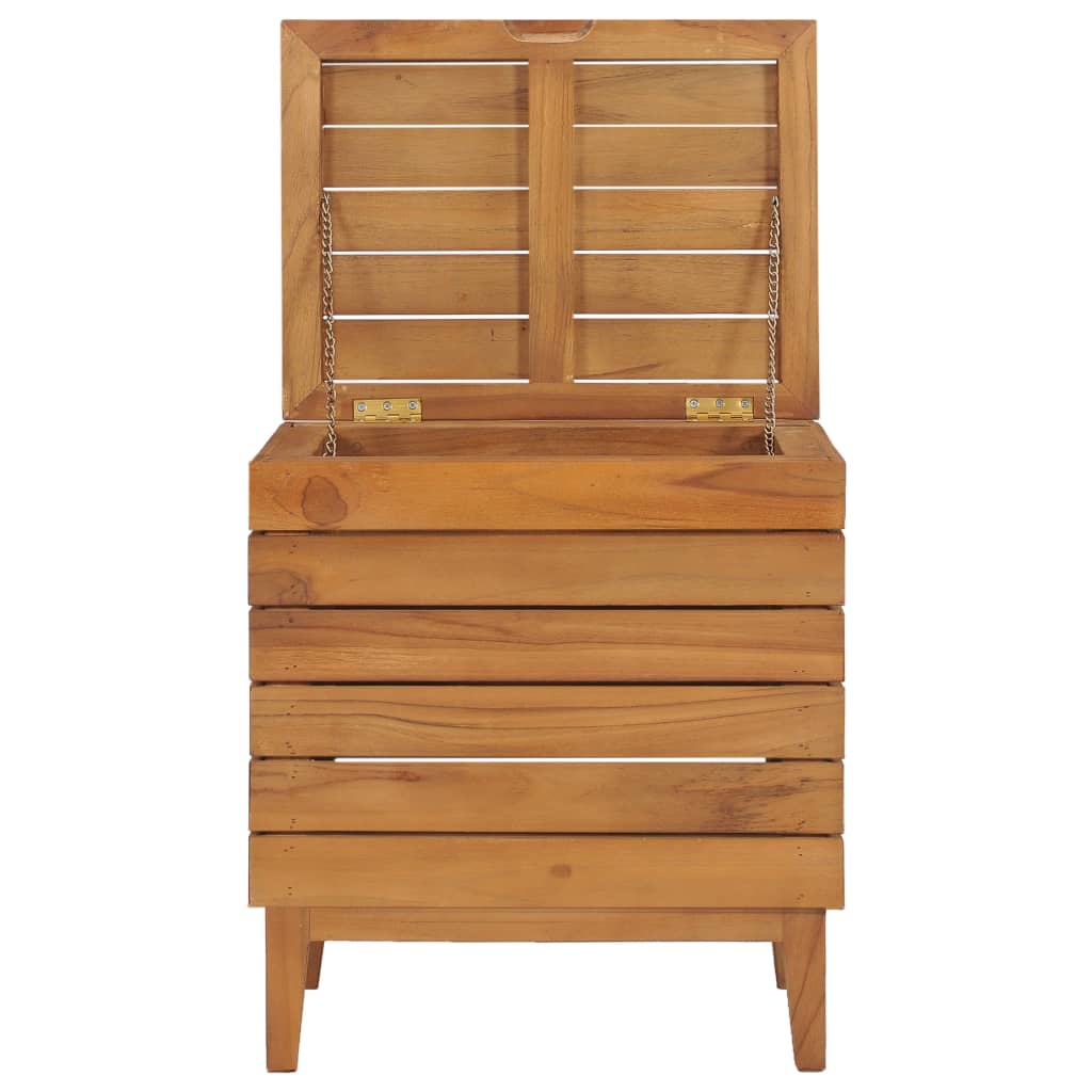 vidaXL Wasmand 40x30x45 cm massief teakhout