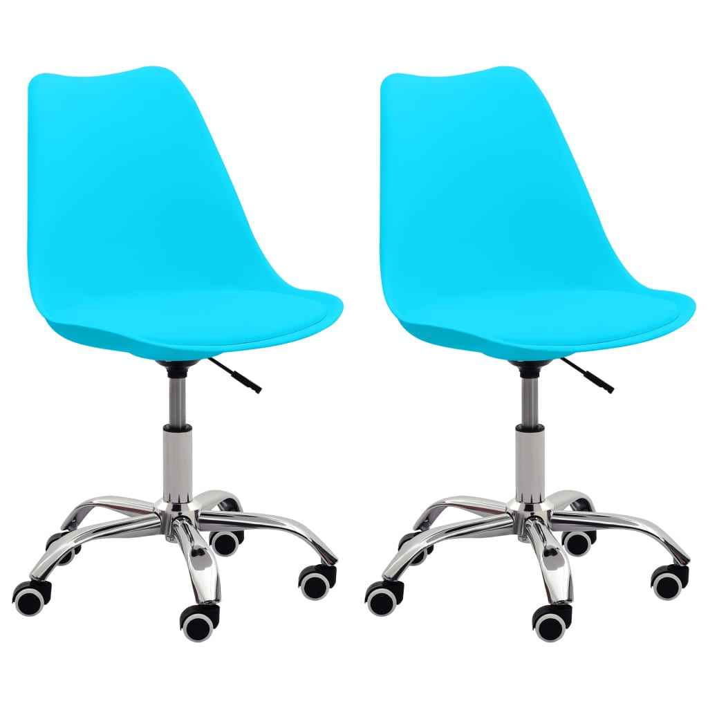 vidaXL Kantoorstoelen 2 st kunstleer wit