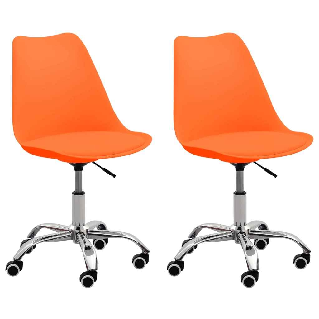 vidaXL Kantoorstoelen 2 st kunstleer wit