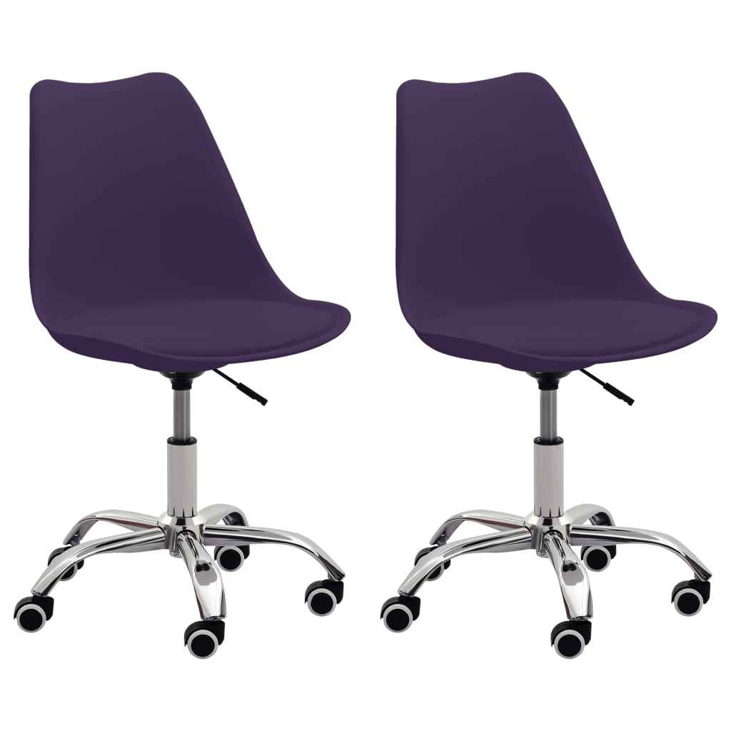 vidaXL Kantoorstoelen 2 st kunstleer wit