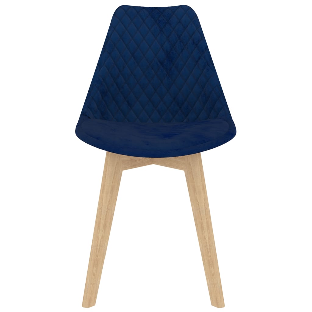 vidaXL Eetkamerstoelen 4 st fluweel blauw