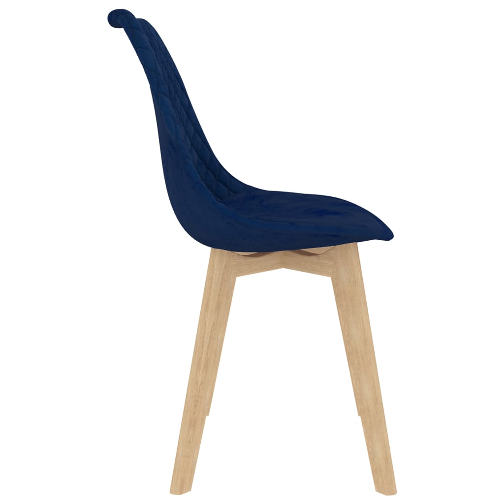 vidaXL Eetkamerstoelen 4 st fluweel blauw