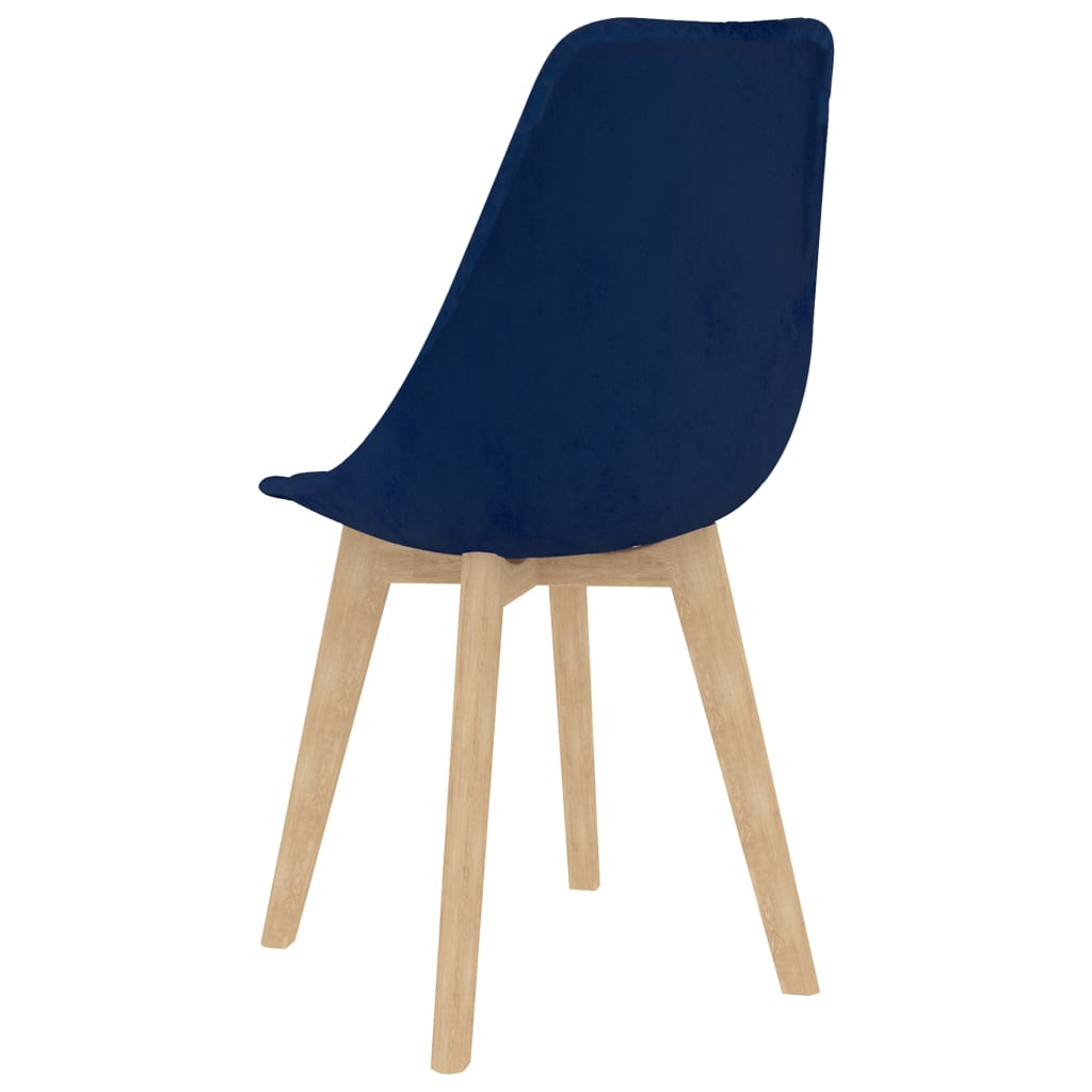vidaXL Eetkamerstoelen 4 st fluweel blauw