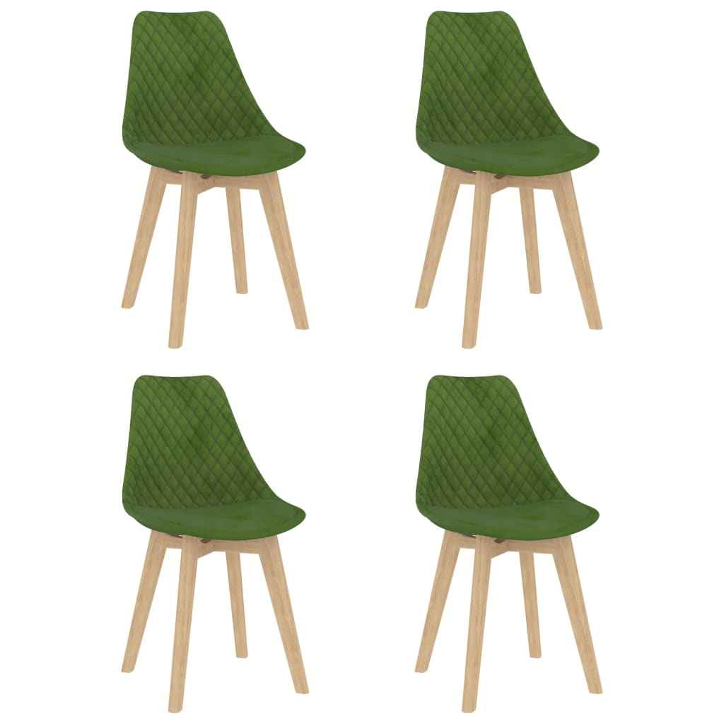 vidaXL Eetkamerstoelen 4 st fluweel blauw