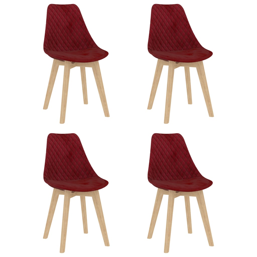vidaXL Eetkamerstoelen 4 st fluweel blauw