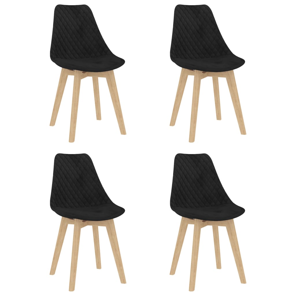 vidaXL Eetkamerstoelen 4 st fluweel blauw