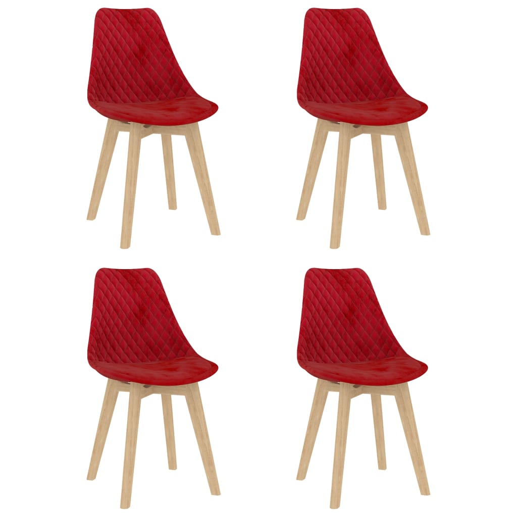 vidaXL Eetkamerstoelen 4 st fluweel blauw