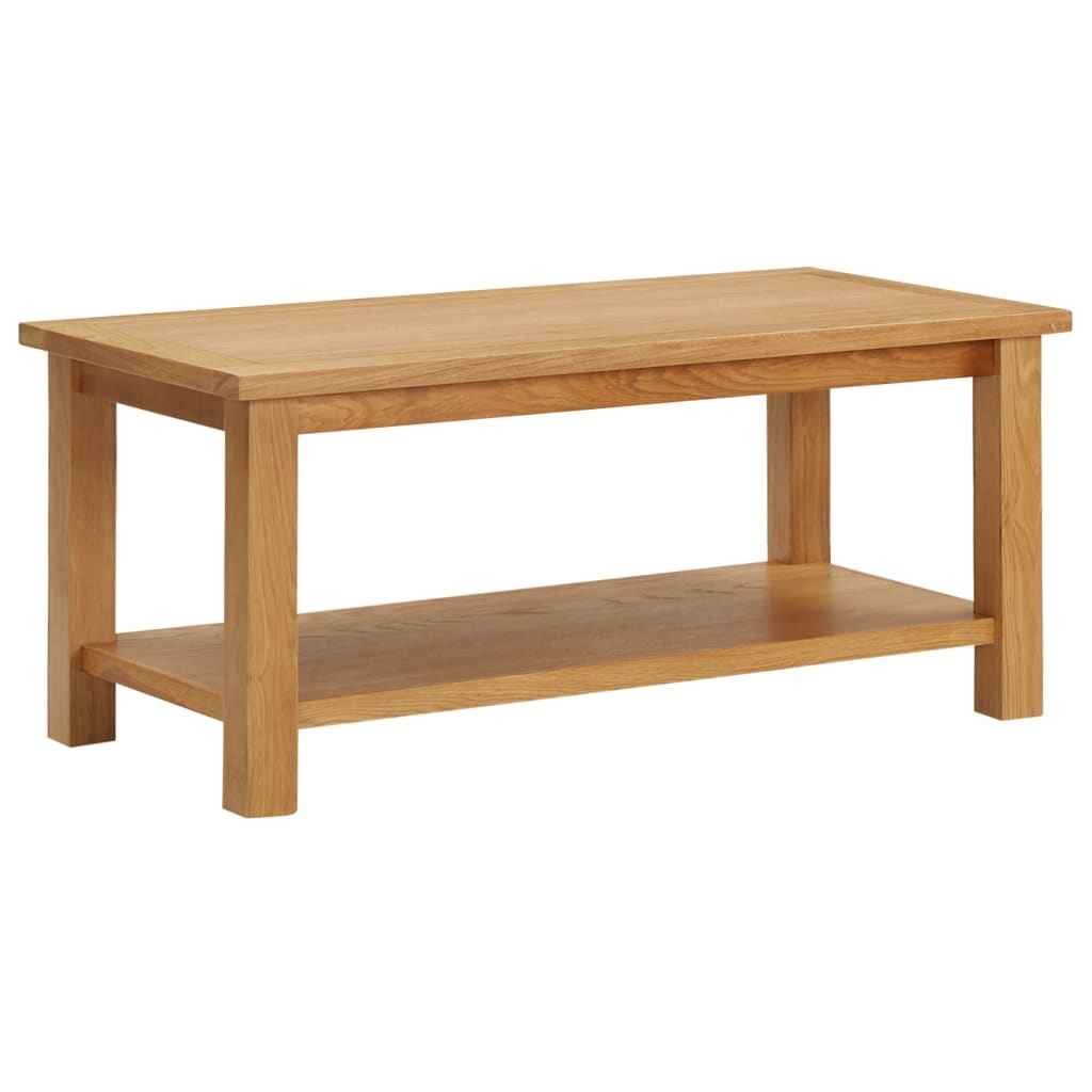 vidaXL Salontafel 110x55x40 cm massief eikenhout