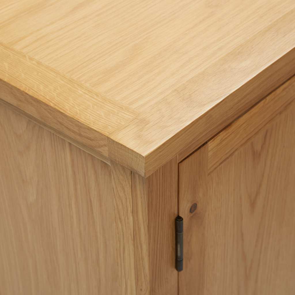 vidaXL Kast 45x32x85 cm massief eikenhout