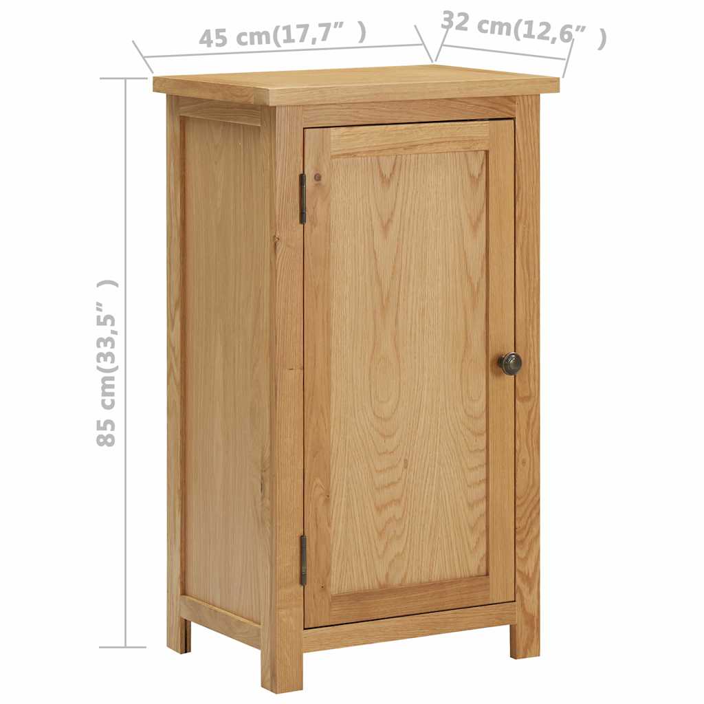 vidaXL Kast 45x32x85 cm massief eikenhout