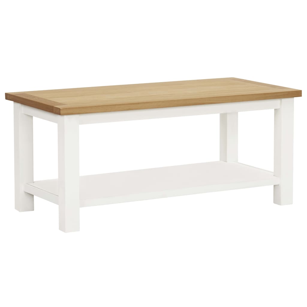 vidaXL Salontafel 110x55x40 cm massief eikenhout