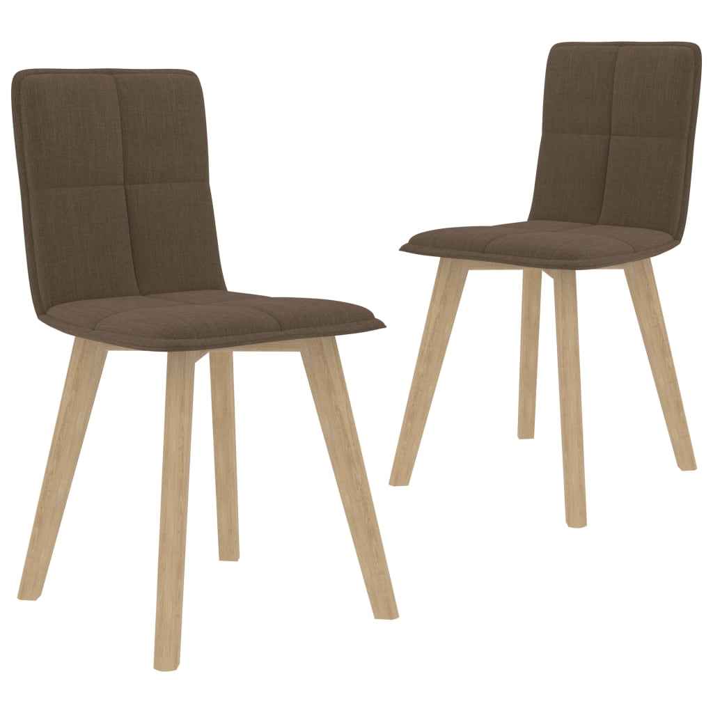 vidaXL Eetkamerstoelen 2 st stof bruin