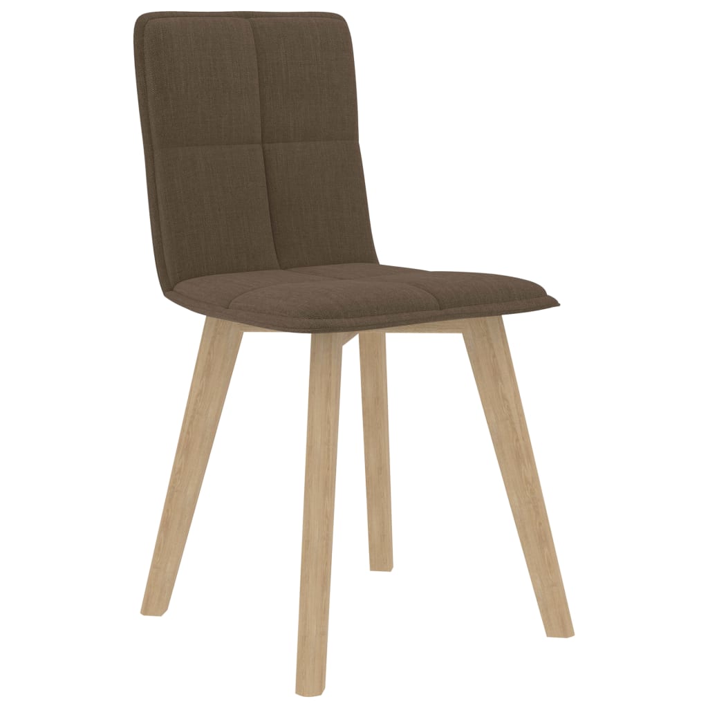 vidaXL Eetkamerstoelen 2 st stof bruin