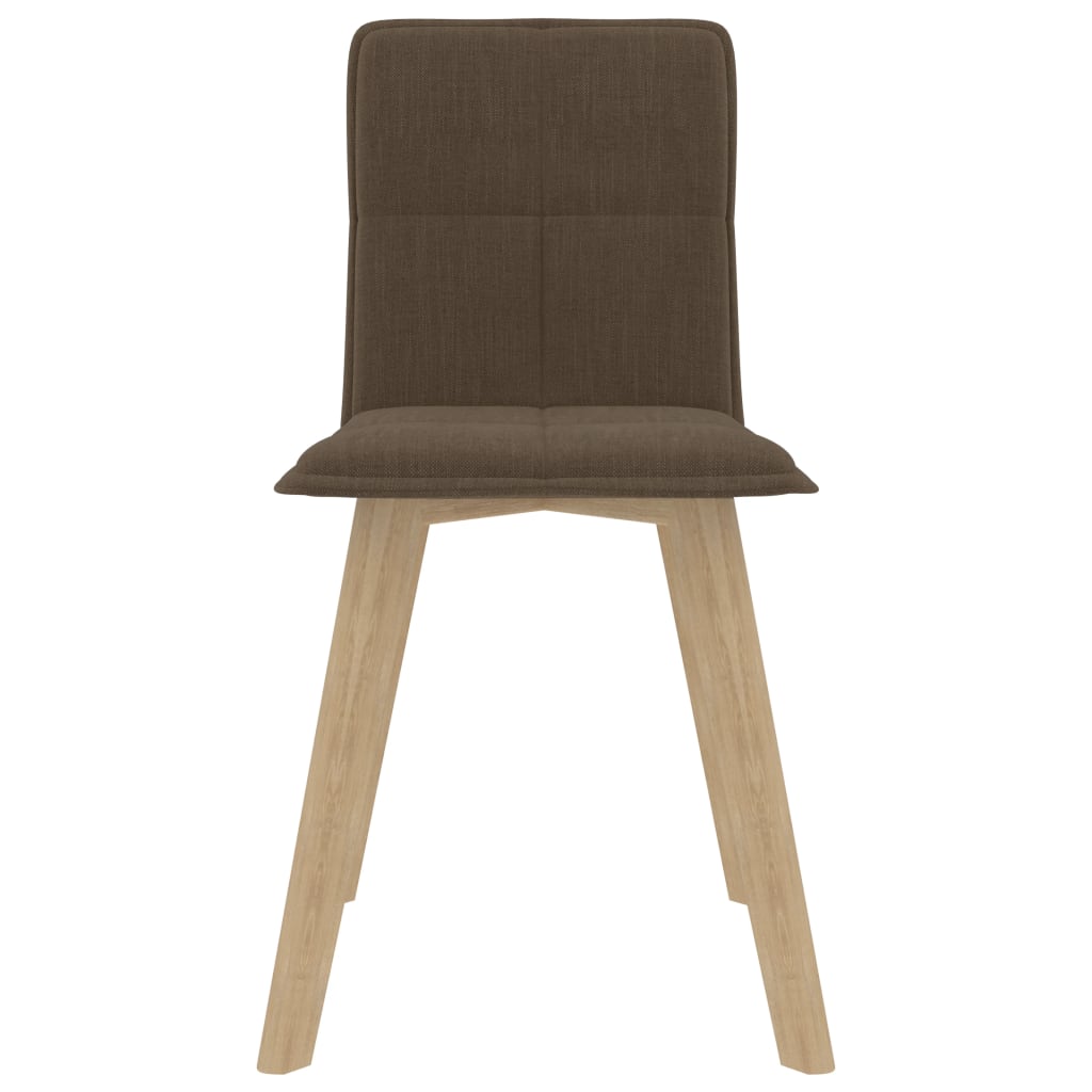 vidaXL Eetkamerstoelen 2 st stof bruin