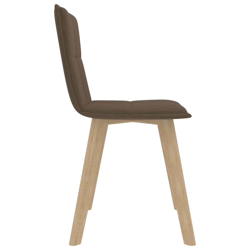 vidaXL Eetkamerstoelen 2 st stof bruin