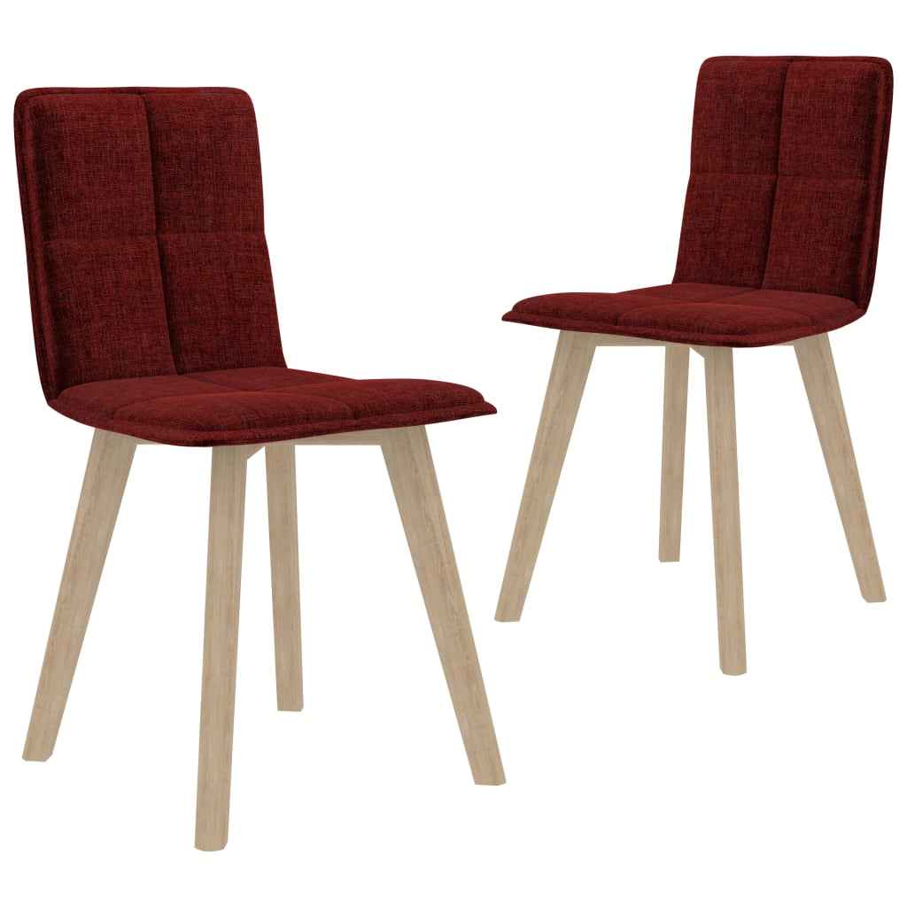 vidaXL Eetkamerstoelen 2 st stof bruin