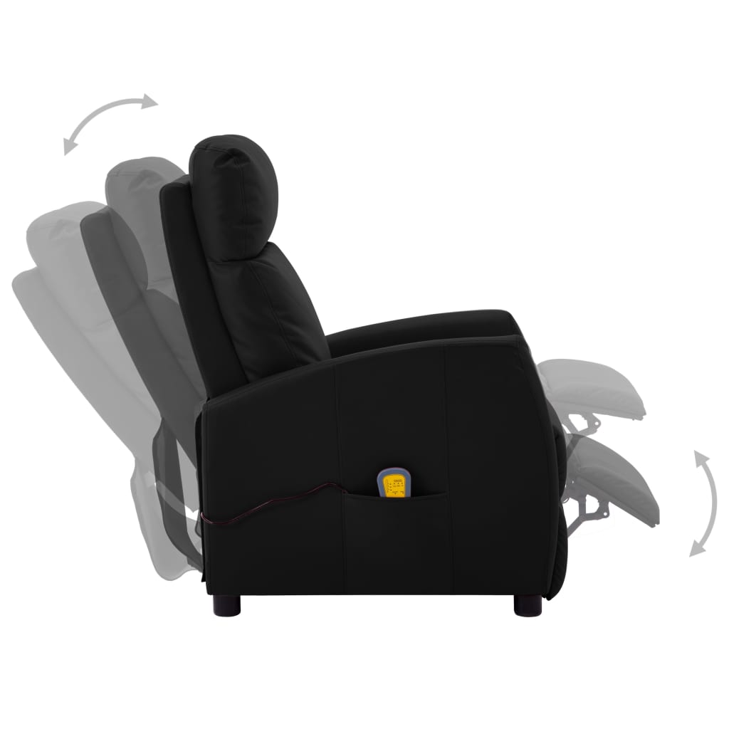 vidaXL Massagestoel kunstleer zwart