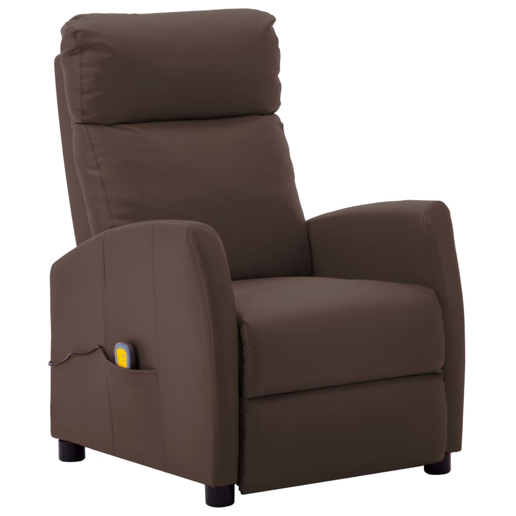 vidaXL Massagestoel kunstleer zwart