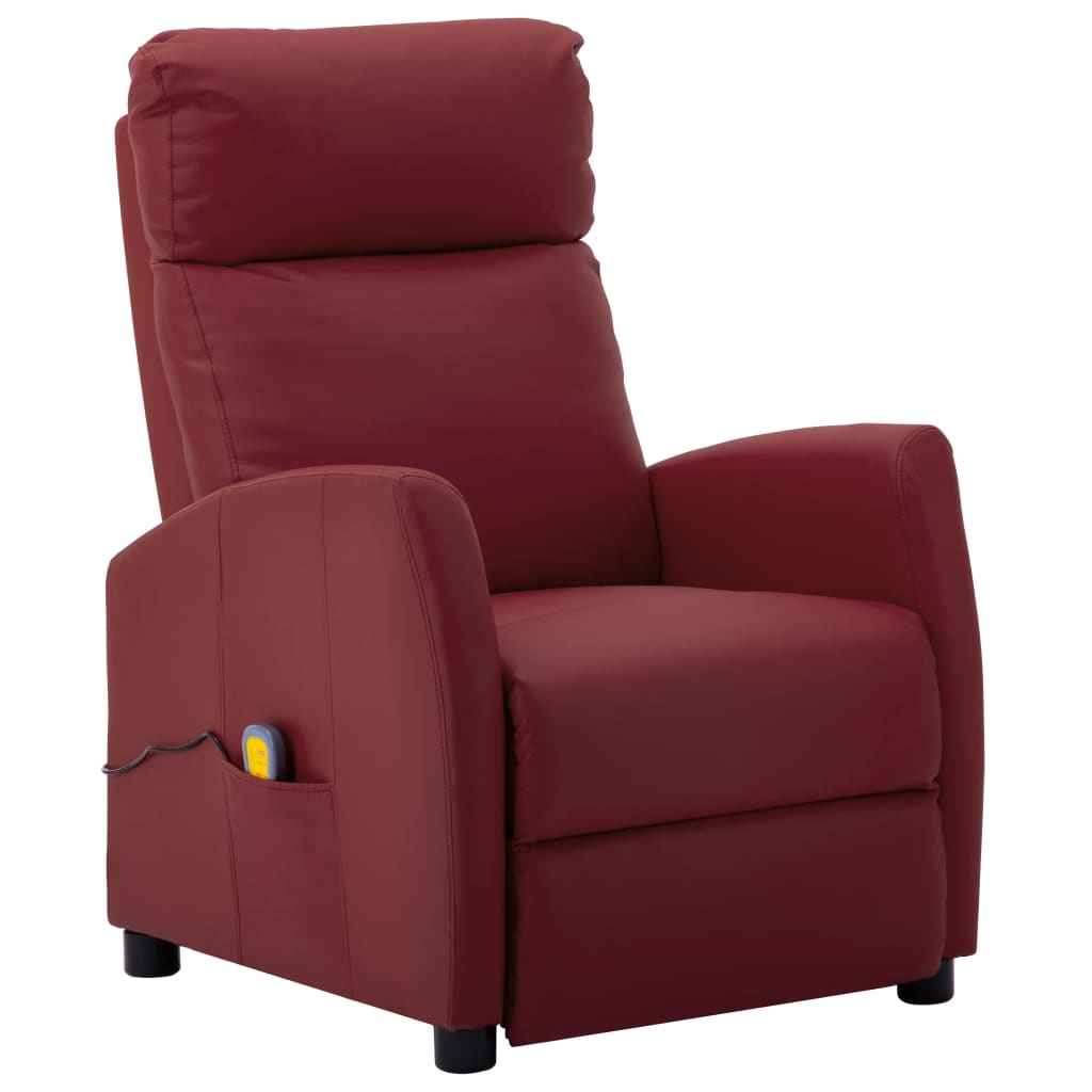 vidaXL Massagestoel kunstleer zwart