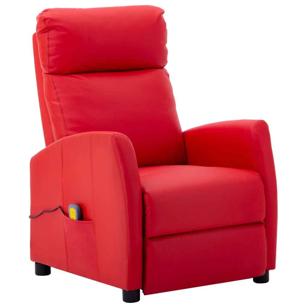 vidaXL Massagestoel kunstleer zwart