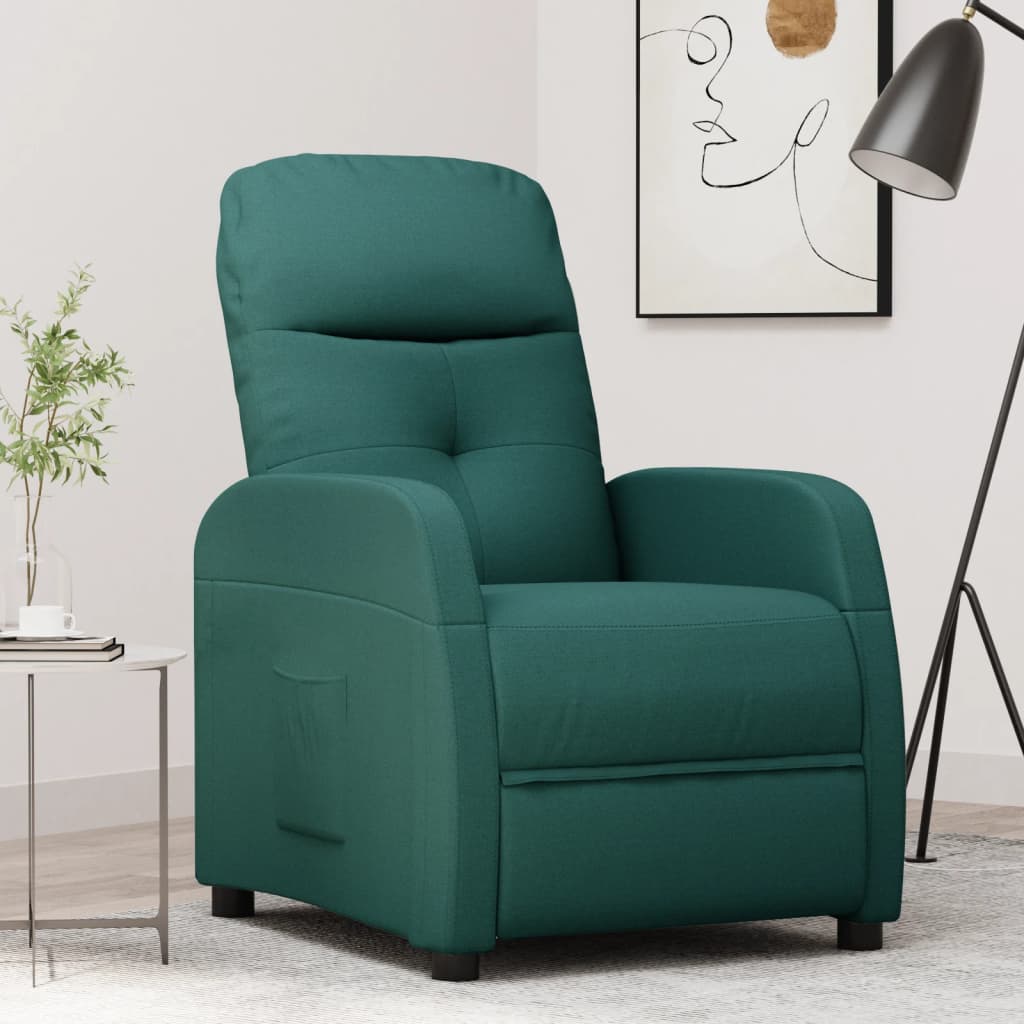 vidaXL Fauteuil verstelbaar stof lichtgrijs