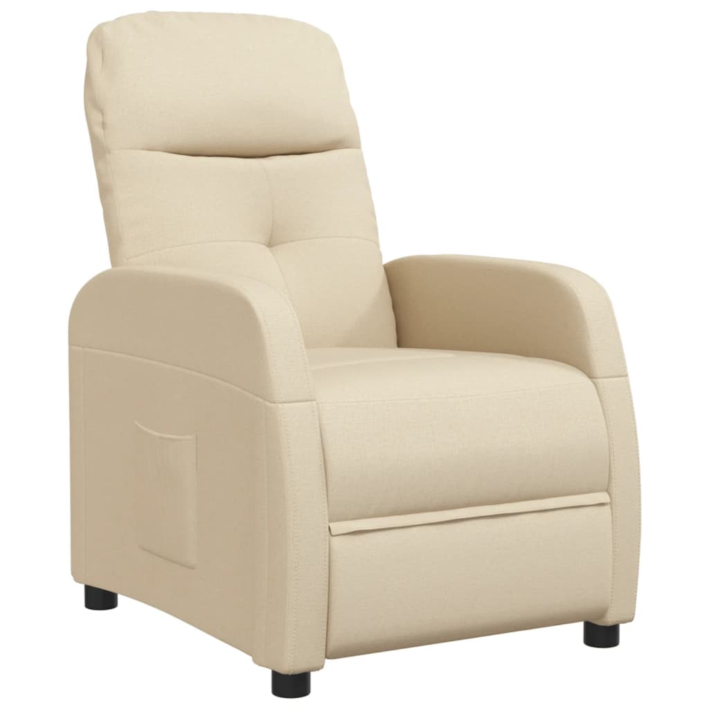 vidaXL Fauteuil verstelbaar stof lichtgrijs