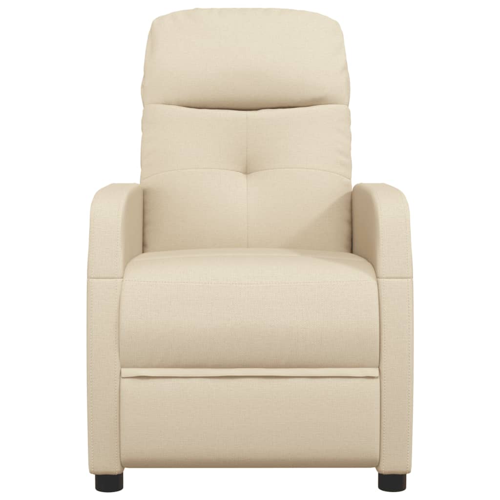 vidaXL Fauteuil verstelbaar stof lichtgrijs