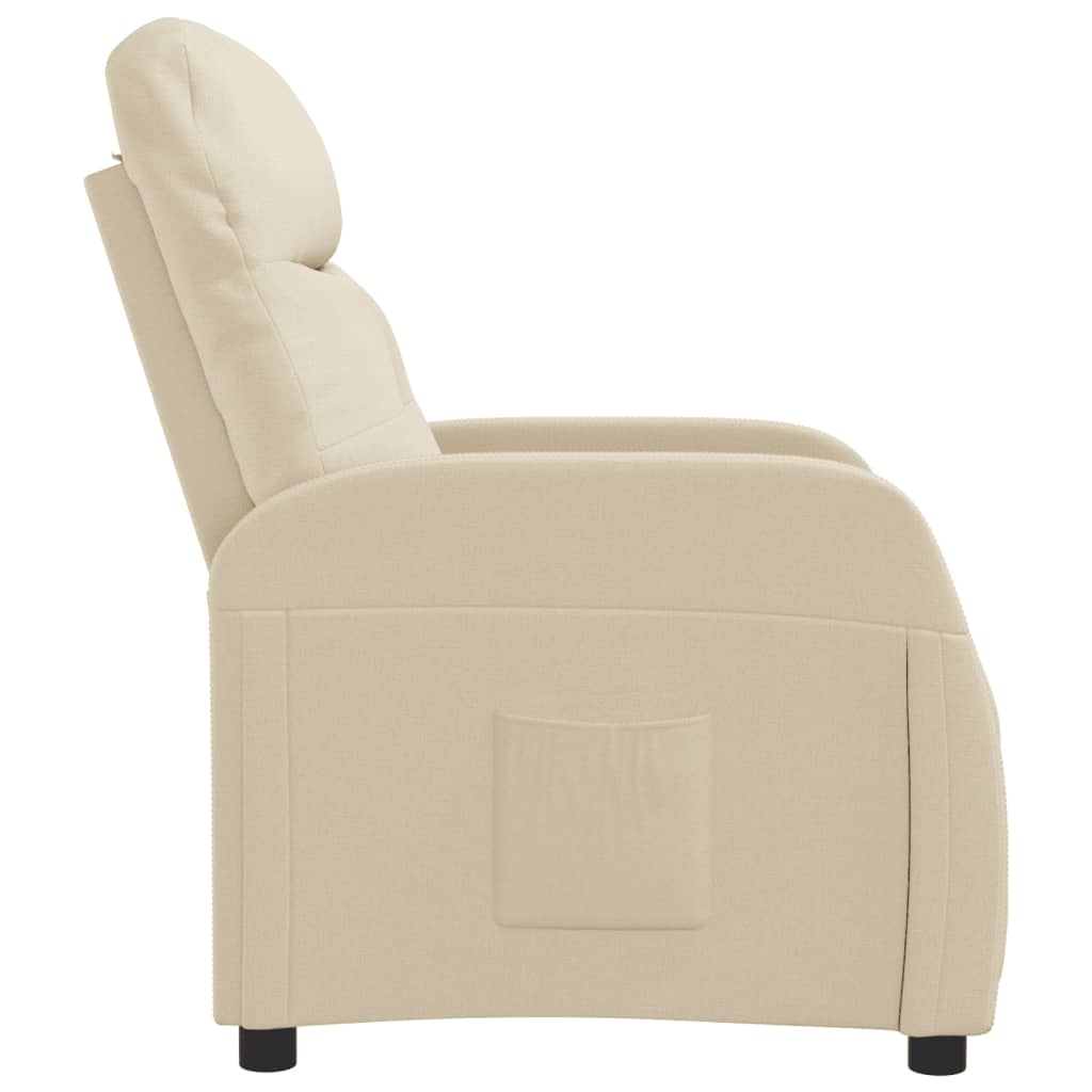vidaXL Fauteuil verstelbaar stof lichtgrijs