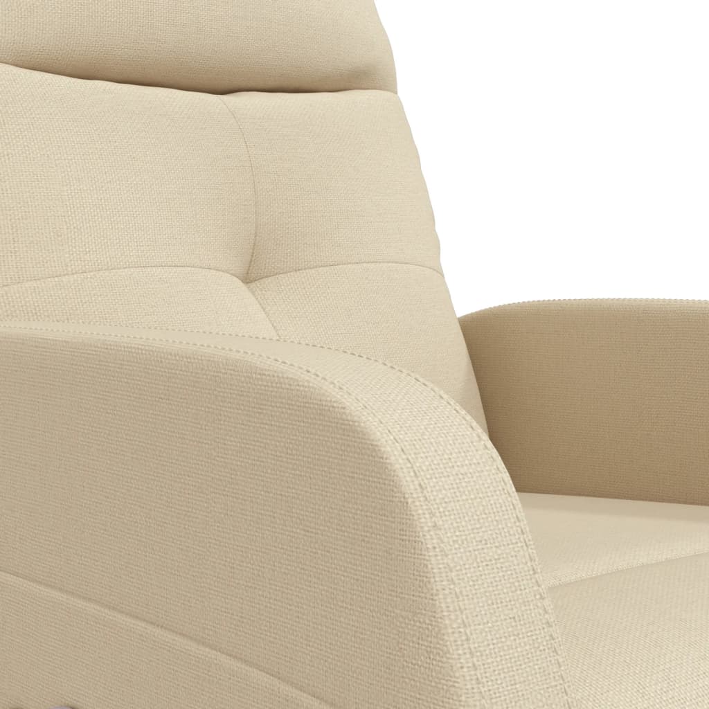 vidaXL Fauteuil verstelbaar stof lichtgrijs