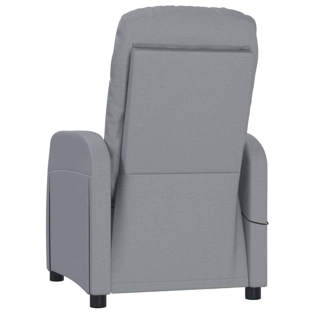 vidaXL Massagestoel stof lichtgrijs