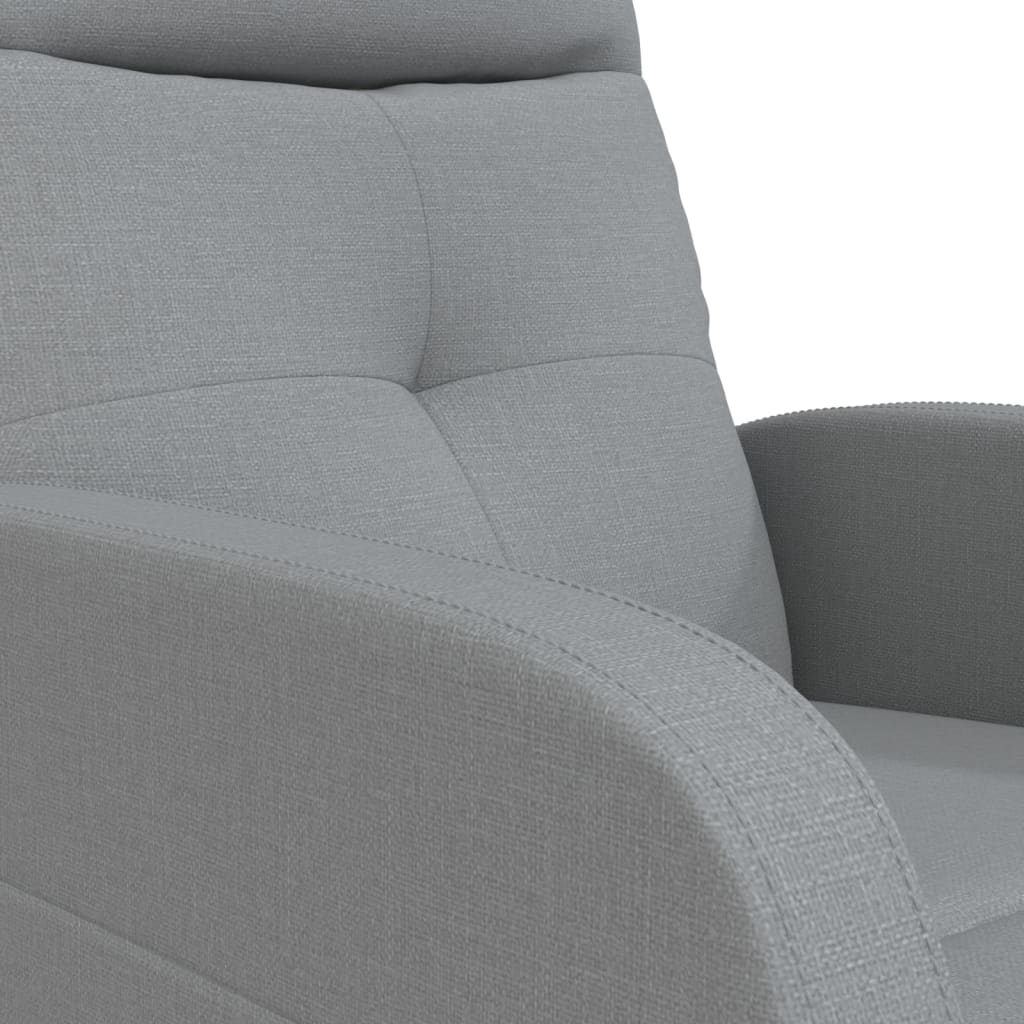 vidaXL Massagestoel stof lichtgrijs