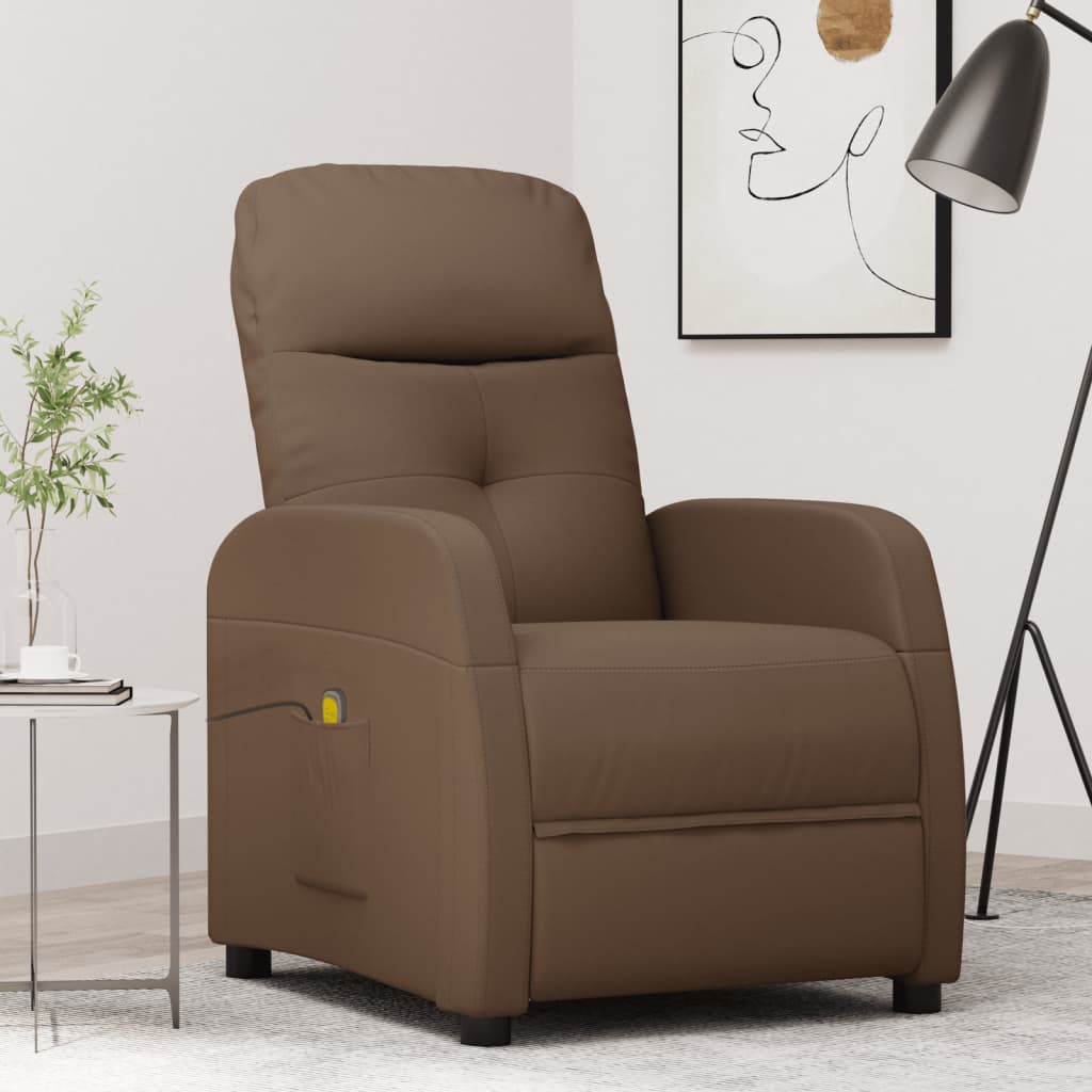 vidaXL Massagestoel stof lichtgrijs