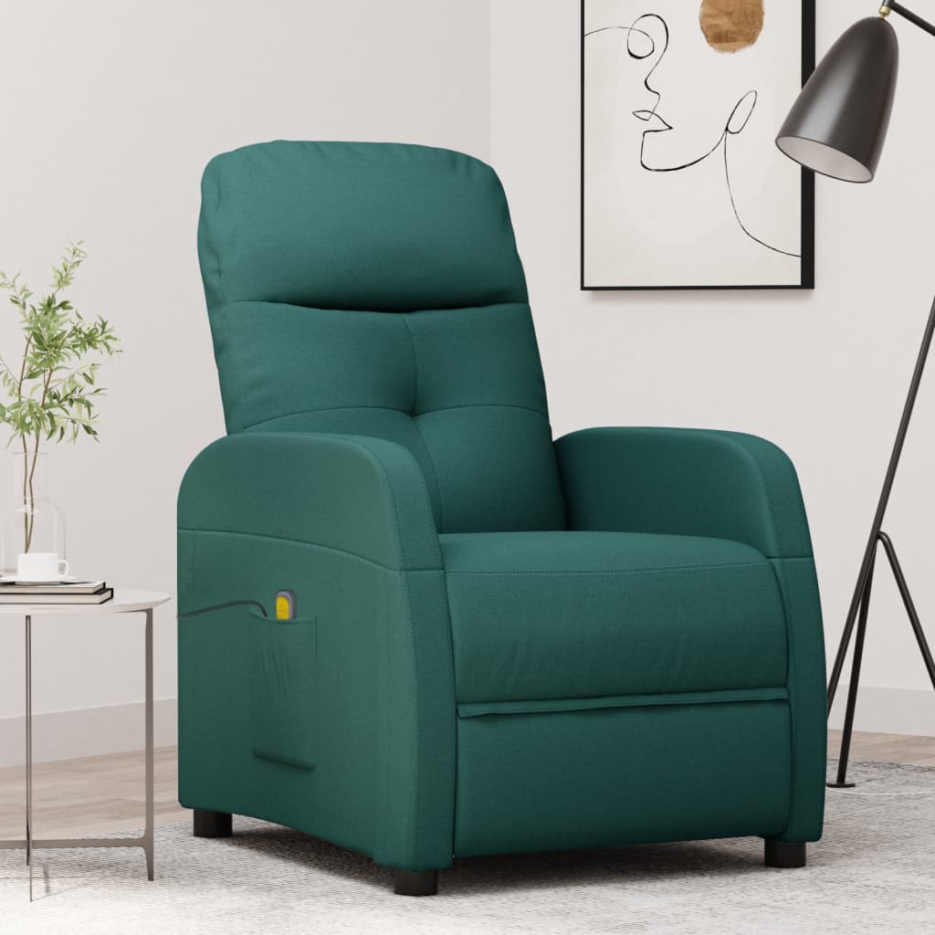 vidaXL Massagestoel stof lichtgrijs