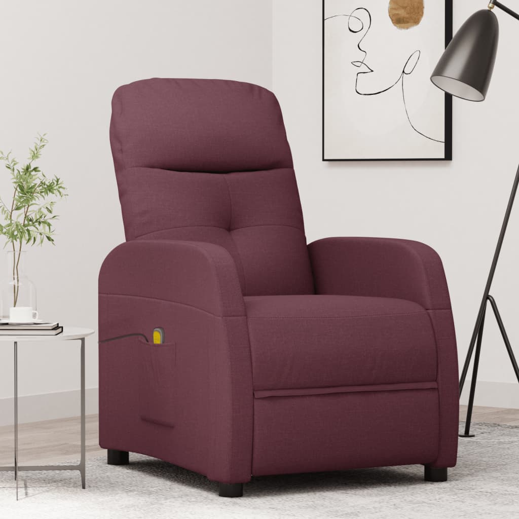 vidaXL Massagestoel stof lichtgrijs