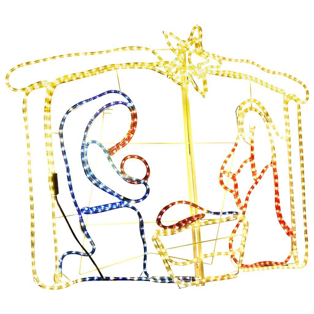 vidaXL Kerstdecoratie kerststal 240 LED's 116x41x87 cm