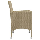 3-delige bistroset met poly rattan en gehard glas voor buiten - Tuinsets